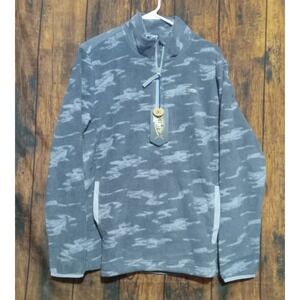 Aftco 1/4 Zip Fleece Pullover Sweater Men's Long Sleeve Size Medium Gray